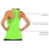 image:imageICTIVE Workout Tank Tops for Women Loose Fit Yoga Mesh Racerback Open Back Muscle ShirtsNeon Green