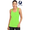 image:imageICTIVE Workout Tank Tops for Women Loose Fit Yoga Mesh Racerback Open Back Muscle ShirtsNeon Green