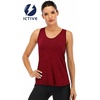 image:imageICTIVE Workout Tank Tops for Women Sleeveless Yoga Shirts for Women Mesh Racerback Muscle Tank TopsBurgundy