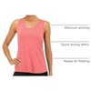 image:imageICTIVE Workout Tank Tops for Women Sleeveless Yoga Shirts for Women Mesh Racerback Muscle Tank TopsCoral
