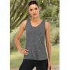 image:imageICTIVE Workout Tank Tops for Women Sleeveless Yoga Shirts for Women Mesh Racerback Muscle Tank TopsDark Gray