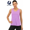 image:imageICTIVE Workout Tank Tops for Women Sleeveless Yoga Shirts for Women Mesh Racerback Muscle Tank TopsLight Purple