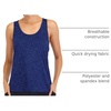 image:imageICTIVE Workout Tank Tops for Women Yoga Tops for Women Loose Fit Backless Muscle Racerback Summer Gym ShirtsDark Blue