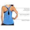 image:imageICTIVE Workout Tank Tops for Women Yoga Tops for Women Loose Fit Backless Muscle Racerback Summer Gym ShirtsLight Blue