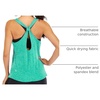 image:imageICTIVE Workout Tank Tops for Women Yoga Tops for Women Loose Fit Backless Muscle Racerback Summer Gym ShirtsLight Green