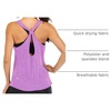 image:imageICTIVE Workout Tank Tops for Women Yoga Tops for Women Loose Fit Backless Muscle Racerback Summer Gym ShirtsLight Purple