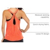 image:imageICTIVE Workout Tank Tops for Women Yoga Tops for Women Loose Fit Backless Muscle Racerback Summer Gym ShirtsNeon Orange
