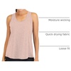 image:imageICTIVE Workout Tops for Women Loose Fit Racerback Mesh Backless Muscle Tank Running ShirtsApricot