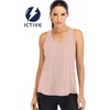 image:imageICTIVE Workout Tops for Women Loose Fit Racerback Mesh Backless Muscle Tank Running ShirtsApricot