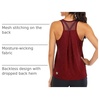 image:imageICTIVE Workout Tops for Women Loose Fit Racerback Mesh Backless Muscle Tank Running ShirtsBurgundy