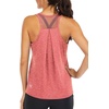 image:imageICTIVE Workout Tops for Women Loose Fit Racerback Mesh Backless Muscle Tank Running ShirtsCoral