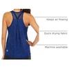 image:imageICTIVE Workout Tops for Women Loose Fit Racerback Mesh Backless Muscle Tank Running ShirtsDark Blue