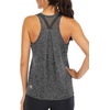 image:imageICTIVE Workout Tops for Women Loose Fit Racerback Mesh Backless Muscle Tank Running ShirtsDark Gray