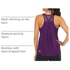 image:imageICTIVE Workout Tops for Women Loose Fit Racerback Mesh Backless Muscle Tank Running ShirtsDark Purple