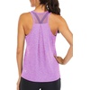 image:imageICTIVE Workout Tops for Women Loose Fit Racerback Mesh Backless Muscle Tank Running ShirtsLightpurple