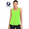 image:imageICTIVE Workout Tops for Women Loose Fit Racerback Mesh Backless Muscle Tank Running ShirtsNeon Green