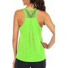 image:imageICTIVE Workout Tops for Women Loose Fit Racerback Mesh Backless Muscle Tank Running ShirtsNeon Green
