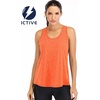 image:imageICTIVE Workout Tops for Women Loose Fit Racerback Mesh Backless Muscle Tank Running ShirtsNeon Orange