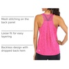 image:imageICTIVE Workout Tops for Women Loose Fit Racerback Mesh Backless Muscle Tank Running ShirtsRose