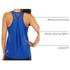 image:imageICTIVE Workout Tops for Women Loose Fit Racerback Mesh Backless Muscle Tank Running ShirtsRoyal Blue