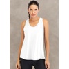image:imageICTIVE Workout Tops for Women Loose Fit Racerback Mesh Backless Muscle Tank Running ShirtsWhite