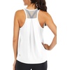 image:imageICTIVE Workout Tops for Women Loose Fit Racerback Mesh Backless Muscle Tank Running ShirtsWhite