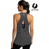 image:imageICTIVE Workout Tops for Women Sleeveless Cross Back Muscle Racerback Exercise Tank ShirtsDark Grey