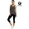 image:imageICTIVE Workout Tops for Women Sleeveless Cross Back Muscle Racerback Exercise Tank ShirtsDark Grey
