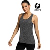 image:imageICTIVE Workout Tops for Women Sleeveless Cross Back Muscle Racerback Exercise Tank ShirtsDark Grey