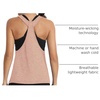 image:imageICTIVE Workout Tops for Women Sleeveless Open Back Muscle Racerback Exercise Tank ShirtsApricot