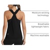 image:imageICTIVE Workout Tops for Women Sleeveless Open Back Muscle Racerback Exercise Tank ShirtsBlack