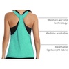 image:imageICTIVE Workout Tops for Women Sleeveless Open Back Muscle Racerback Exercise Tank ShirtsLightgreen