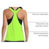 image:imageICTIVE Workout Tops for Women Sleeveless Open Back Muscle Racerback Exercise Tank ShirtsNeon Green