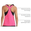image:imageICTIVE Workout Tops for Women Sleeveless Open Back Muscle Racerback Exercise Tank ShirtsRose