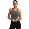 image:imageFihapyli ICTIVE Sports Bras for Women Wirefree Padded Racerback Mesh Back Workout Yoga Running Bra9042 Grey
