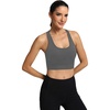 image:imageFihapyli ICTIVE Sports Bras for Women Wirefree Padded Racerback Mesh Back Workout Yoga Running BraGrey