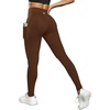 image:imageFihapyli ICTIVE Women High Waist Workout Pants with Pockets Yoga Gym Running Pilates Fitness Leggings RunningCoffee