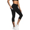 image:imageFihapyli ICTIVE Womens Capris Yoga Pants with Pockets Running Pilates Fitness Running High Waisted LeggingsBlack V Waisted