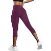 image:imageFihapyli ICTIVE Womens Capris Yoga Pants with Pockets Running Pilates Fitness Running High Waisted LeggingsDarkpurple