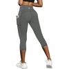 image:imageFihapyli ICTIVE Womens Capris Yoga Pants with Pockets Running Pilates Fitness Running High Waisted LeggingsGrey