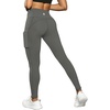 image:imageFihapyli ICTIVE Womens High Waist Yoga Cropped Leggings with PocketsGrey