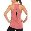 image:imageICTIVE Womens Cross Backless Workout Tops for Women Racerback Tank Tops Open Back Running Muscle Tank Yoga ShirtsCoral