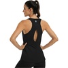 image:imageICTIVE Workout Tops for Women Sleeveless Cross Back Muscle Racerback Exercise Tank ShirtsBlack