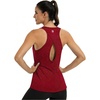 image:imageICTIVE Workout Tops for Women Sleeveless Cross Back Muscle Racerback Exercise Tank ShirtsBurgundy