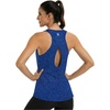 image:imageICTIVE Workout Tops for Women Sleeveless Cross Back Muscle Racerback Exercise Tank ShirtsDark Blue
