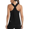 image:imageICTIVE Workout Tops for Women Sleeveless Open Back Muscle Racerback Exercise Tank ShirtsBlack