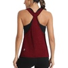 image:imageICTIVE Workout Tops for Women Sleeveless Open Back Muscle Racerback Exercise Tank ShirtsBurgundy