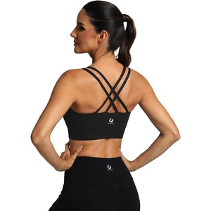 image:imageFihapyli ICTIVE Sports Bras for Women Wirefree Padded Racerback Mesh Back Workout Yoga Running Bra9045 Black
