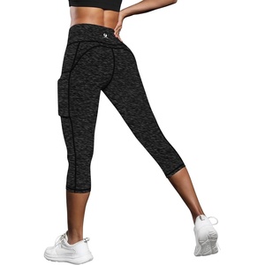 image:imageFihapyli ICTIVE Womens Capris Yoga Pants with Pockets Running Pilates Fitness Running High Waisted LeggingsDarkgray