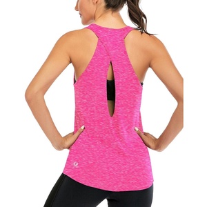image:imageICTIVE Womens Cross Backless Workout Tops for Women Racerback Tank Tops Open Back Running Muscle Tank Yoga ShirtsRose